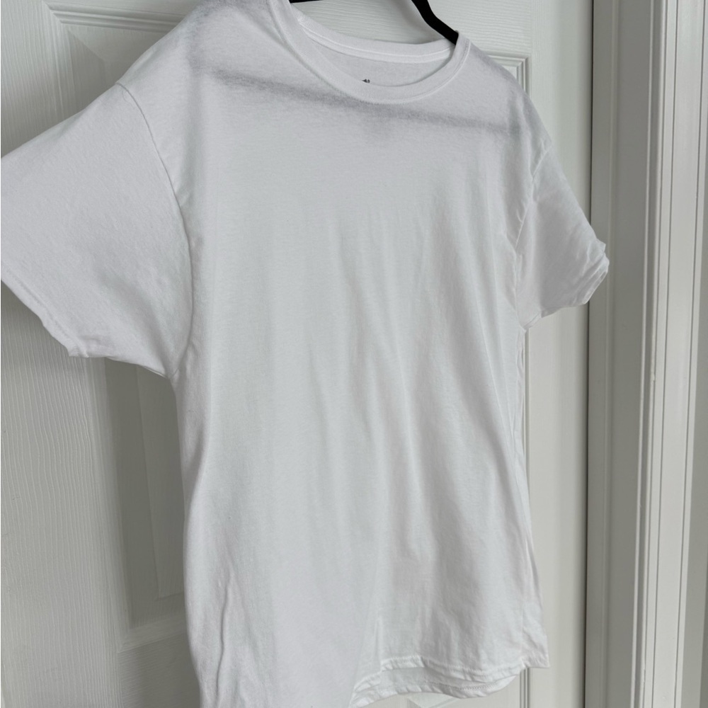 Hanes Men's White Crew T-Shirt Undershirt